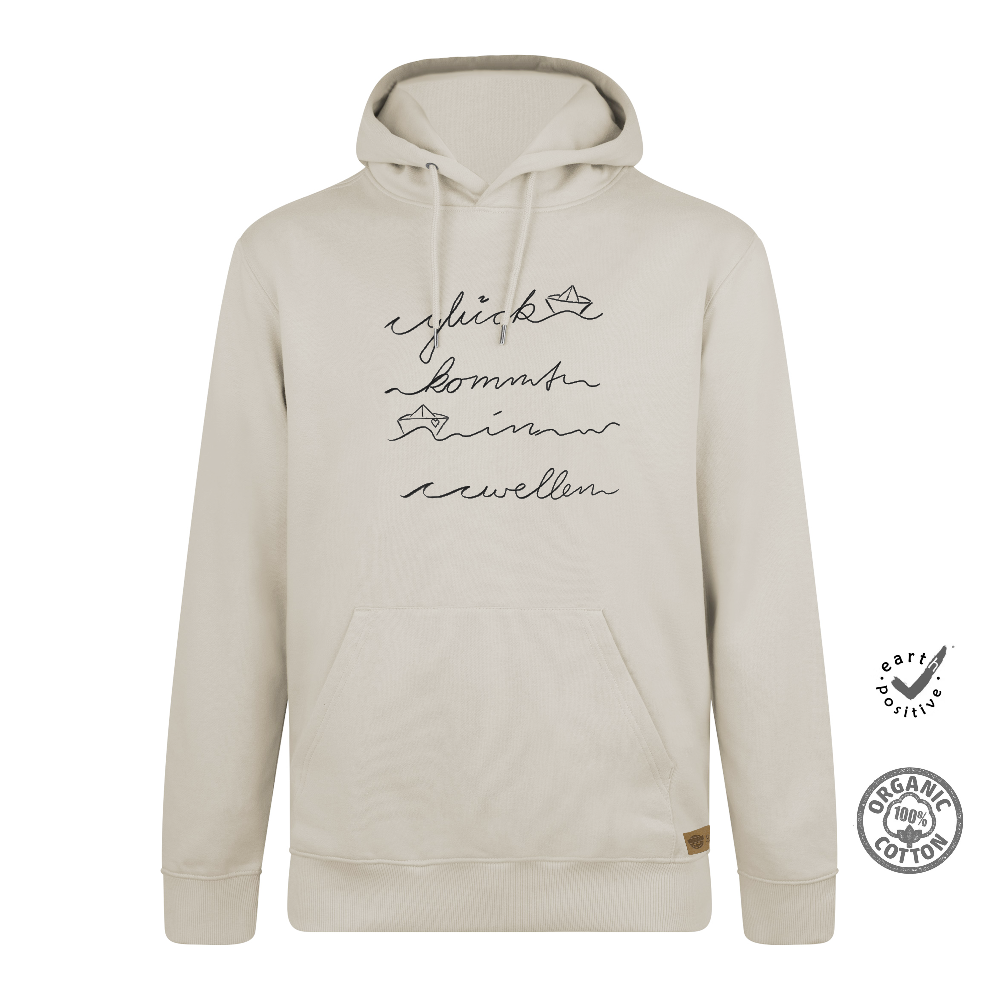 Hoodie "Glück kommt in Wellen"