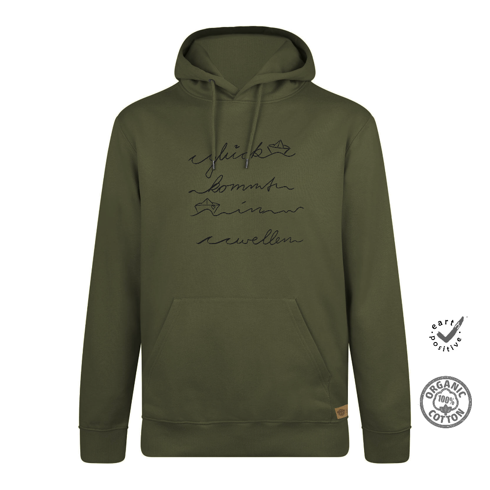 Hoodie "Glück kommt in Wellen"