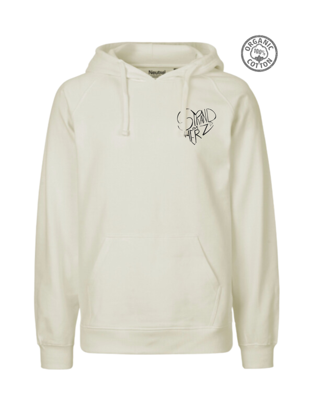 Raglan-Hoodie "Strand im Herz"