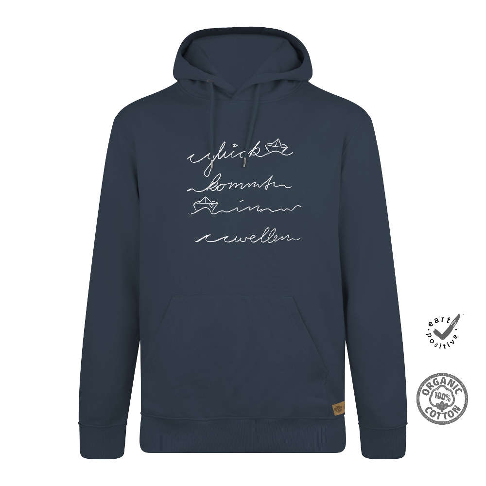 Hoodie "Glück kommt in Wellen"