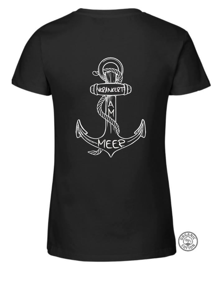 Shirt V-Ausschnitt „Verankert am Meer“