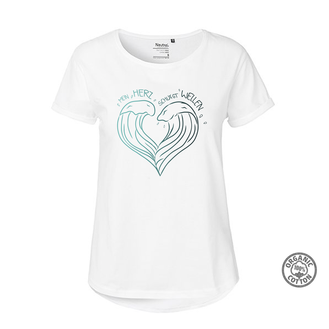 Damenshirt "Mein Herz schlägt Wellen"
