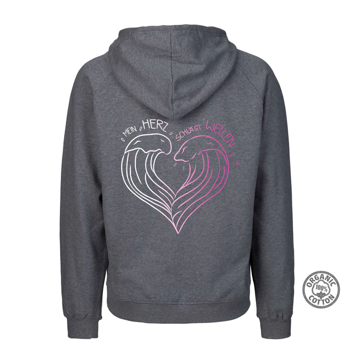 Raglan-Hoodie "Mein Herz schlägt Wellen