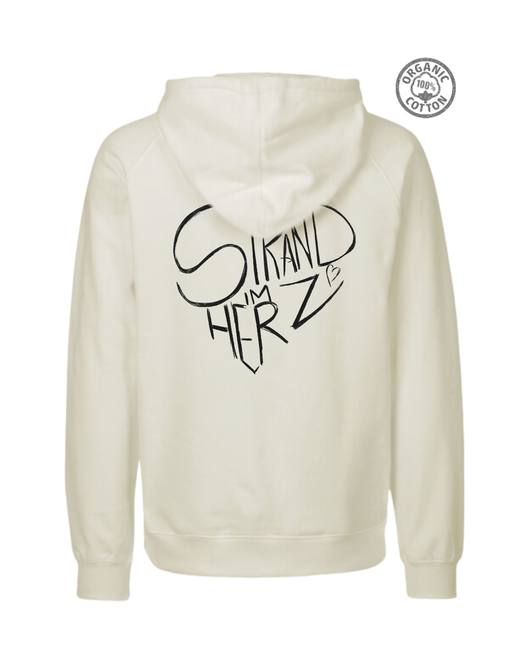 Raglan-Hoodie "Strand im Herz"