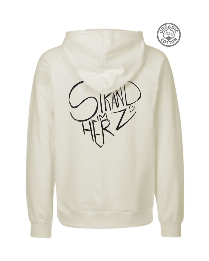 Raglan-Hoodie "Strand im Herz"