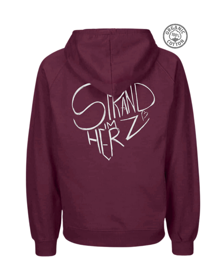 Raglan-Hoodie "Strand im Herz"