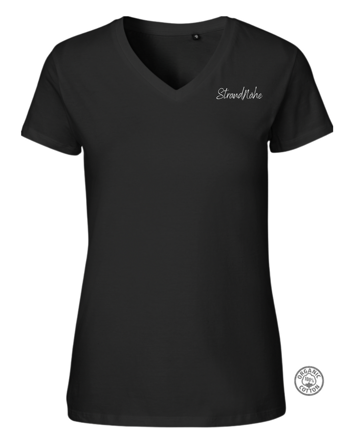 Shirt V-Ausschnitt „Verankert am Meer“